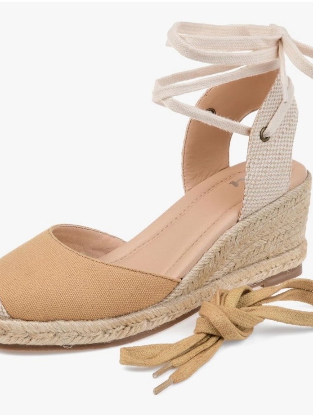 Journee Collection Monte Tru Comfort Tan Espadrille WedgesWomen Sandals Sz8 NWT